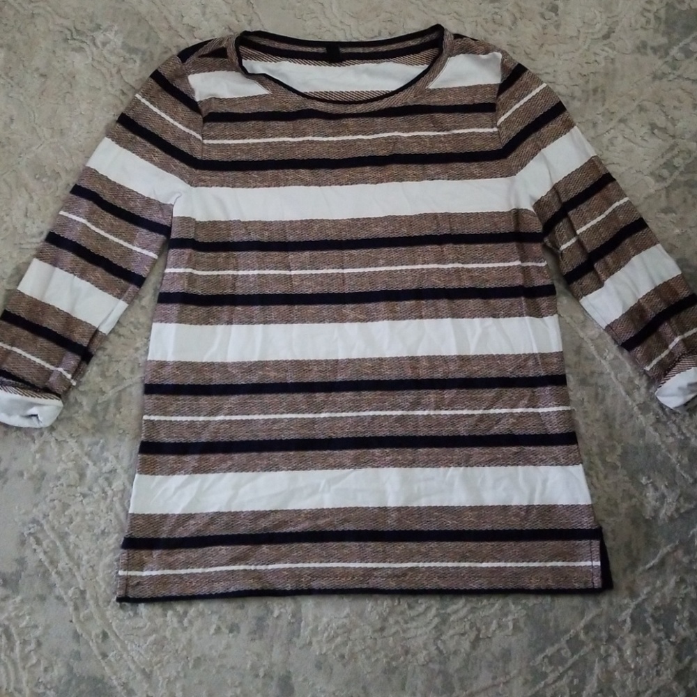 J Crew womans striped shirt